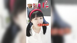 Red food MUKBANG???????????? #tiktok #shorts