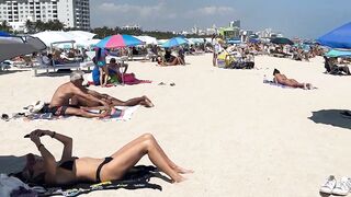 Hot day at Miami beach walk | beach walk 4K