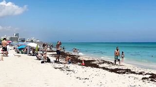 Hot day at Miami beach walk | beach walk 4K