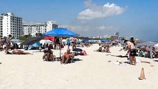 Hot day at Miami beach walk | beach walk 4K