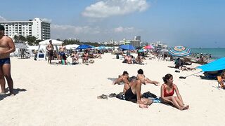 Hot day at Miami beach walk | beach walk 4K