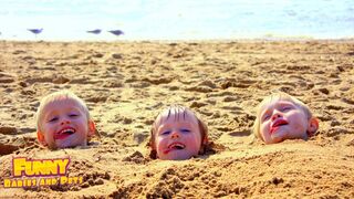 Top Hilarious Babies Civil War On the Beach | Funny Baby Videos