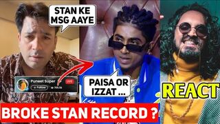 MC STAN STORY & PUNEET SUPERSTAR AGAIN LIVE REPLY TO MC STAN | EMIWAY REACT | KR$NA TRACK CROSSED 5M