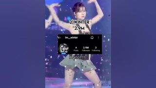 Самый популярный участник в aespa в Instagram #kpop #blackpink #itzy #shorts