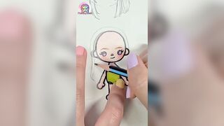 Ruby Hoshino Toca Boca Drawing #paperdiy #anime #oshinoko #shorts