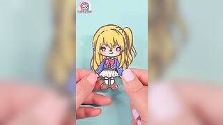 Ruby Hoshino Toca Boca Drawing #paperdiy #anime #oshinoko #shorts