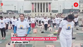 Londoners Celebrate International Day of Yoga at Trafalgar Square, Author Amish Tripathi Joins In