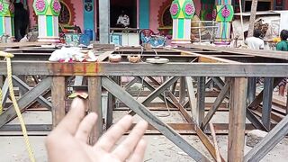 Khairathabad ganesh making Update vlog Main Base,Mandapam Works making ll Travel vlog styles