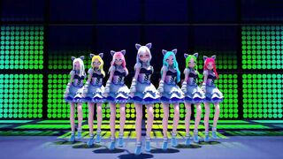 [MMD] Miku.Haku.Luka.Gumi.Rin.Teto.IA - 레인보우(Rainbow) / A + MODELS DL