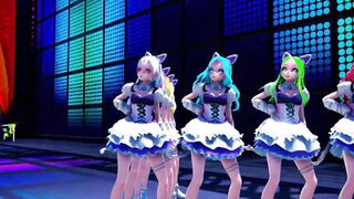 [MMD] Miku.Haku.Luka.Gumi.Rin.Teto.IA - 레인보우(Rainbow) / A + MODELS DL