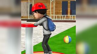 Scary Teacher 3D Nick joins the challenge of spinning the circle and kicking the ball #shorts