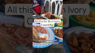 Ivorian Street Food Challenge with Just $6 #food #streetfood #cotedivoire #ivorycoast #ivorianfood