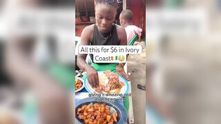 Ivorian Street Food Challenge with Just $6 #food #streetfood #cotedivoire #ivorycoast #ivorianfood