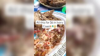 Ivorian Street Food Challenge with Just $6 #food #streetfood #cotedivoire #ivorycoast #ivorianfood