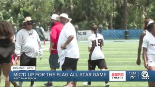 Mic'd up at the Palm Beach County vs. Treasure Coast All-Sar game