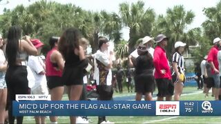 Mic'd up at the Palm Beach County vs. Treasure Coast All-Sar game