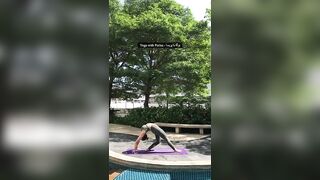 Universal Yogini (70) | Advanced Stretching in The Sun by Yoga with Parisa, Universal Yogini #Shorts