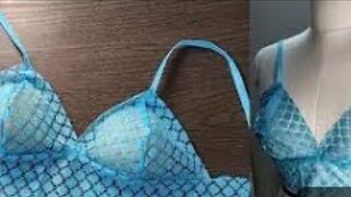 Easy Lace Night Bra Cutting and Stitching | Lingerie Design