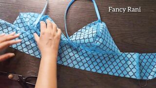 Easy Lace Night Bra Cutting and Stitching | Lingerie Design