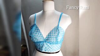 Easy Lace Night Bra Cutting and Stitching | Lingerie Design