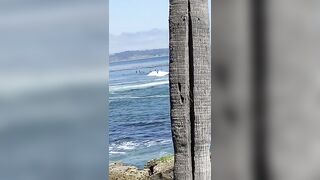 Wind and Sea At the beach, Santa Cruz, California