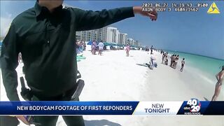 Body cam video shows beach at time of Ryan Mallett's death