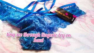 Tiny See Through Lingerie Try On haul|episode1