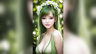 AI Art Lookbook #14: Green Lingerie