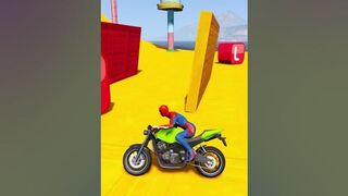 GTA 5 Ragdolls | Heroes Challenge by Motorcycle, Cars and Helicopters 569