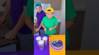 Grimace's shake vs cake ice cream challenge! ???? #funny #grimace #shorts by Ethan Funny Family