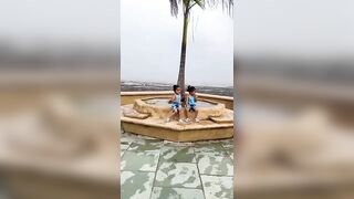 Cute baby on beach | Dhruhi & Dhruvi | #shortsfeed #shortsvideo #cute #viral #trending #shorts