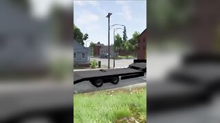 Double Flatbed Trailer Truck vs speed bumps|Busses vs speed bumps #103 | Beamng Drive