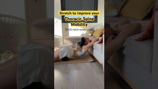 Upper back stretch for Thoracic Spine Mobility!???? It really works ???????? #stretching #flexibility