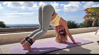 HIP STRETCH. YOGA ART. LEG STRETHC. CONTORTION WORKOUT. GYMNASTICS FLEX. STRETCHING ROUTINE. FITNESS