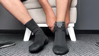 Mares Neoprene Diving Socks Try On Haul | Men Try Footwear!