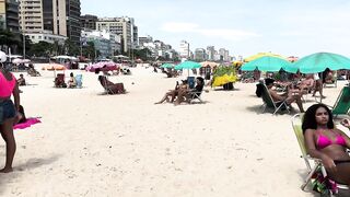 ???????? Hot day at Ipanema beach Brazil | beach walk 4k