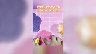 Como hacer simulación mini de papel picado en Pasta Flexible o Porcelana Fría.