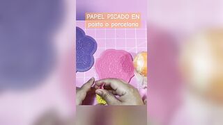 Como hacer simulación mini de papel picado en Pasta Flexible o Porcelana Fría.