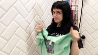 Dry Vs Wet Try On haul See through Try On Haul Shower with me1080P HD