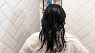 Dry Vs Wet Try On haul See through Try On Haul Shower with me1080P HD