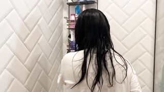 Dry Vs Wet Try On haul See through Try On Haul Shower with me1080P HD