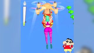 Shinchan Playing Twerk Race 3D | Twerk Race 3D Running Game With Shinchan #shinchan