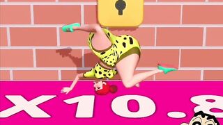 Shinchan Playing Twerk Race 3D | Twerk Race 3D Running Game With Shinchan #shinchan