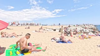 ???? Best Beaches in Spain - Barceloneta Beach walk June 2023 Spain #beachwalk