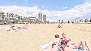 ???? Best Beaches in Spain - Barceloneta Beach walk June 2023 Spain #beachwalk