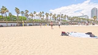 ???? Best Beaches in Spain - Barceloneta Beach walk June 2023 Spain #beachwalk