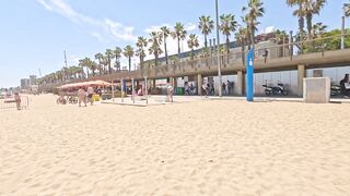 ???? Best Beaches in Spain - Barceloneta Beach walk June 2023 Spain #beachwalk