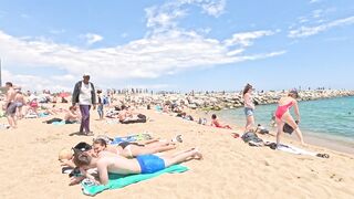 ???? Best Beaches in Spain - Barceloneta Beach walk June 2023 Spain #beachwalk