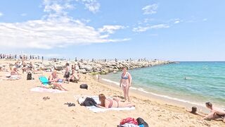 ???? Best Beaches in Spain - Barceloneta Beach walk June 2023 Spain #beachwalk