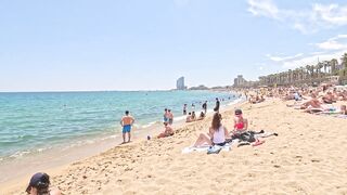 ???? Best Beaches in Spain - Barceloneta Beach walk June 2023 Spain #beachwalk